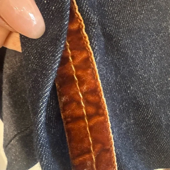 Anthropologie The Essential Slim Denim Trousers Navy Blue Size 6 - Picture 7 of 10